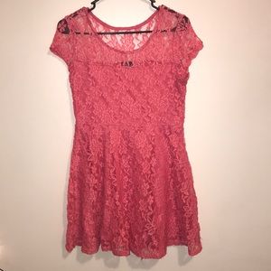 Pink lace dress